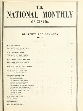 The National monthly of Canada, January 1904- June 1904