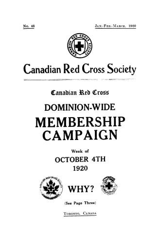 Bulletin Canadian Red Cross Society, number 48 (Oct