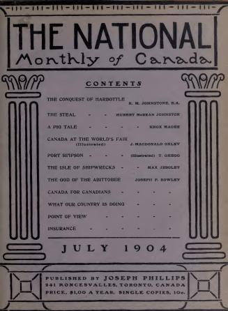 The National monthly of Canada, July 1904- December 1904