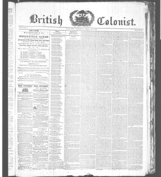 British Colonist April 14, 1846)