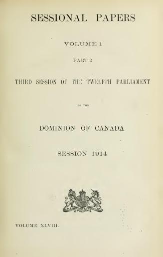 Sessional papers of the Dominion of Canada 1914