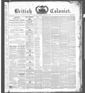 British Colonist August 11, (1846)