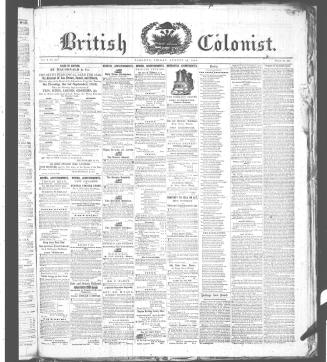 British Colonist August 28, (1846)