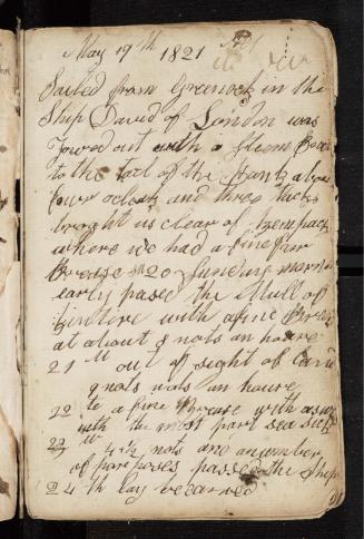 Diary of John McFarlane, 19 May - 17 July 1821