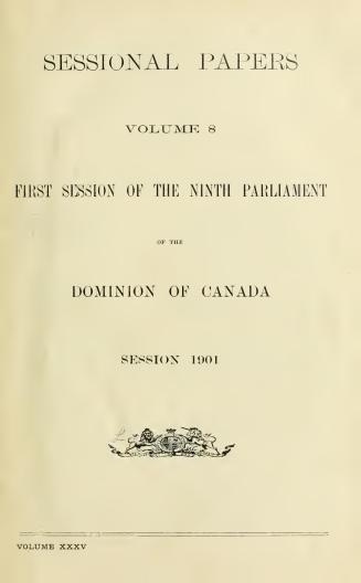 Sessional papers of the Dominion of Canada 1901