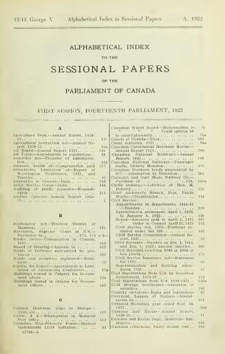 Sessional papers of the Dominion of Canada 1922
