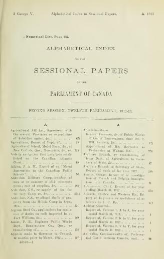 Sessional papers of the Dominion of Canada 1913