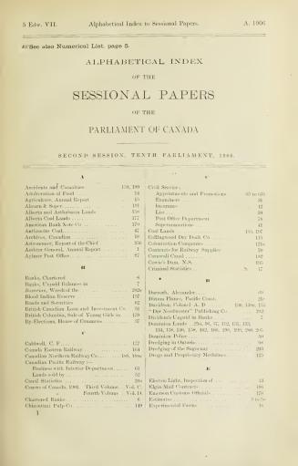 Sessional papers of the Dominion of Canada 1906
