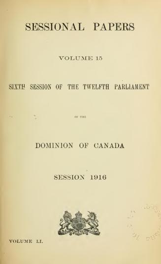 Sessional papers of the Dominion of Canada 1916