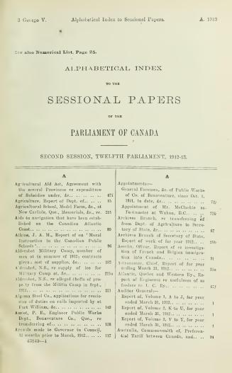 Sessional papers of the Dominion of Canada 1913