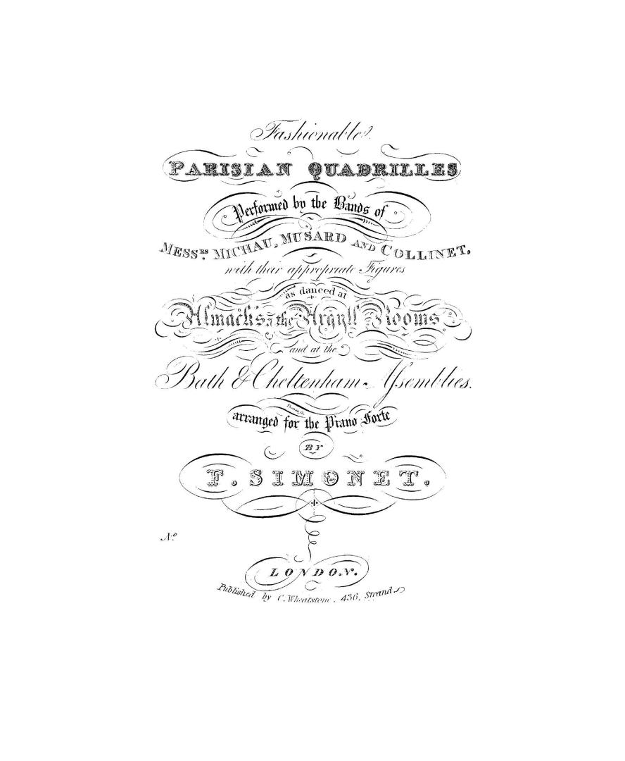 Fashionable Parisian quadrilles