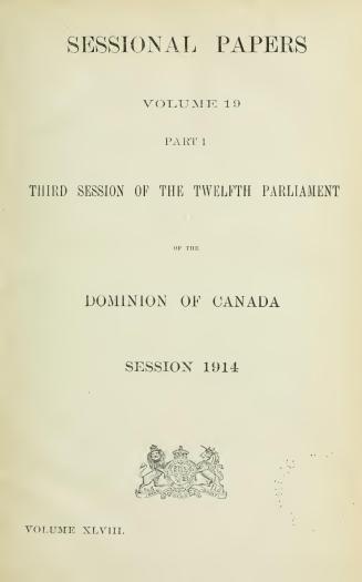 Sessional papers of the Dominion of Canada 1914