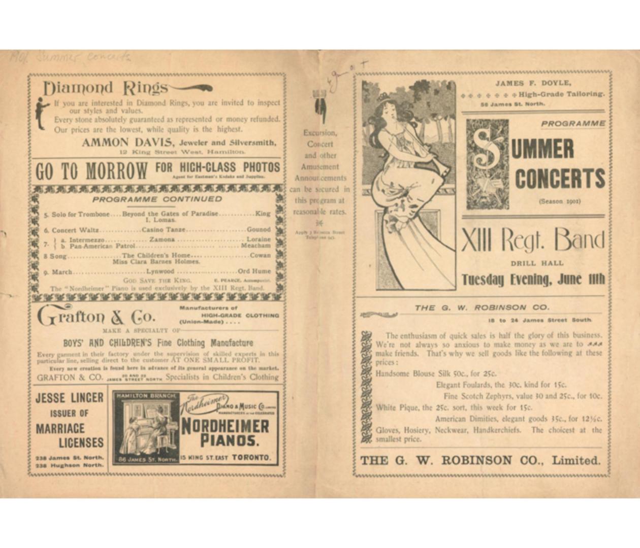 Programme summer concerts