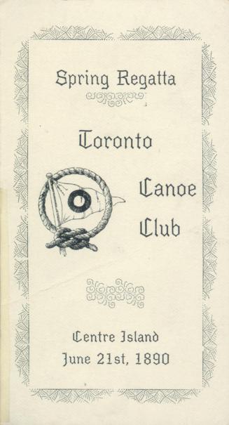 Spring Regatta, Toronto Canoe Club, Centre Island June 21st, 1890