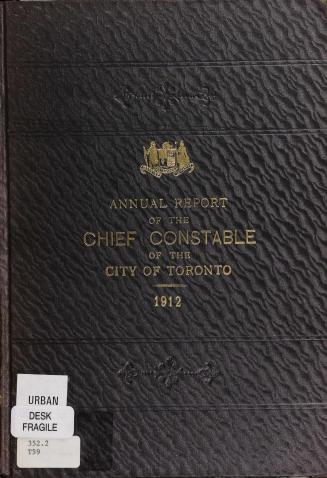 Annual report of the Toronto city constable 1912