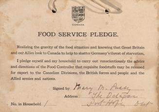 Food service pledge