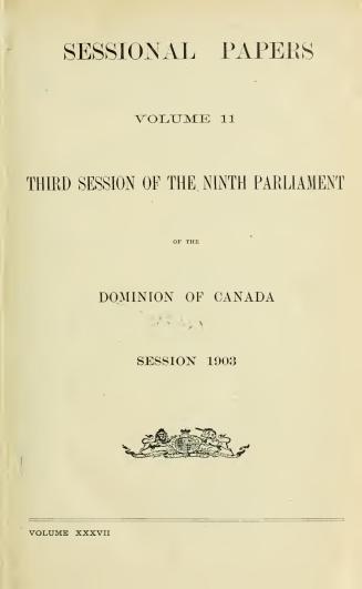 Sessional papers of the Dominion of Canada 1903