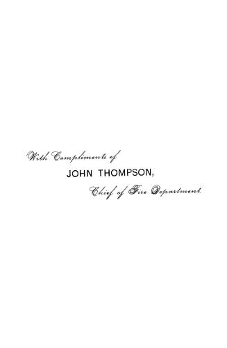 Annual report of the Chief of the fire department of the city of Toronto, 1900