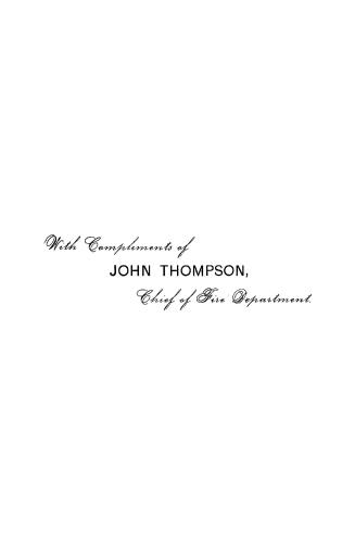Annual report of the Chief of the fire department of the city of Toronto, 1901