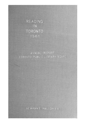 Toronto Public Library Board. Annual report 1944