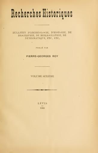 Recherches historiques