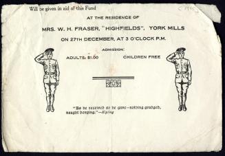 Concert presented by Mrs. W.H. Fraser