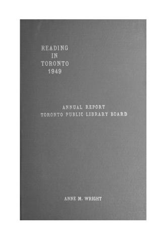 Toronto Public Library Board. Annual report 1949
