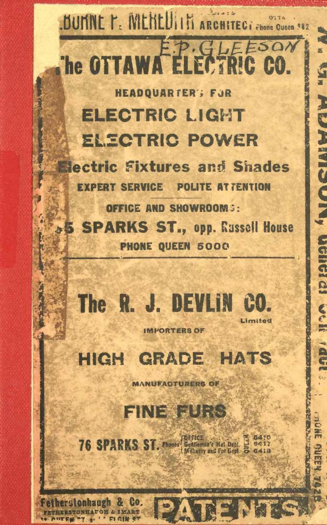 The Ottawa City Directory 1912