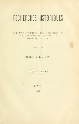 Recherches historiques
