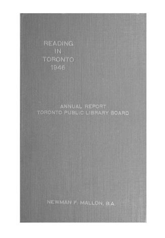Toronto Public Library Board. Annual report 1946