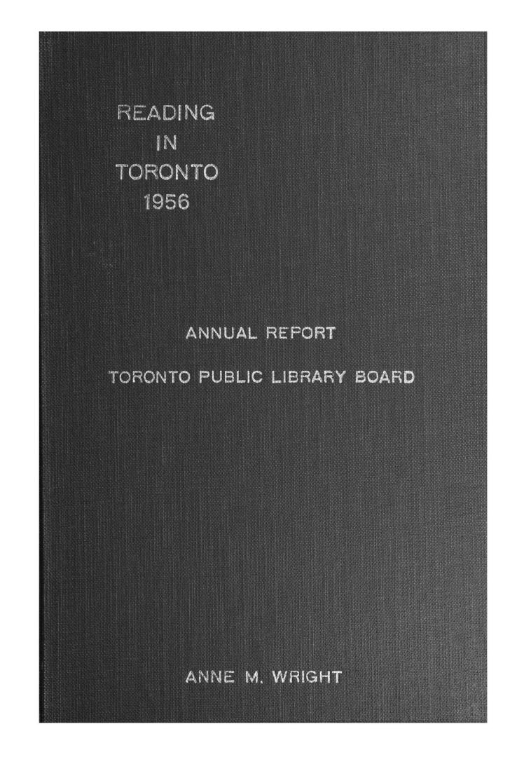 Toronto Public Library Board. Annual report 1956