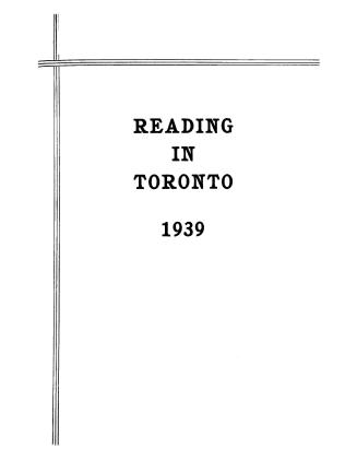 Toronto Public Library Board. Annual report 1939