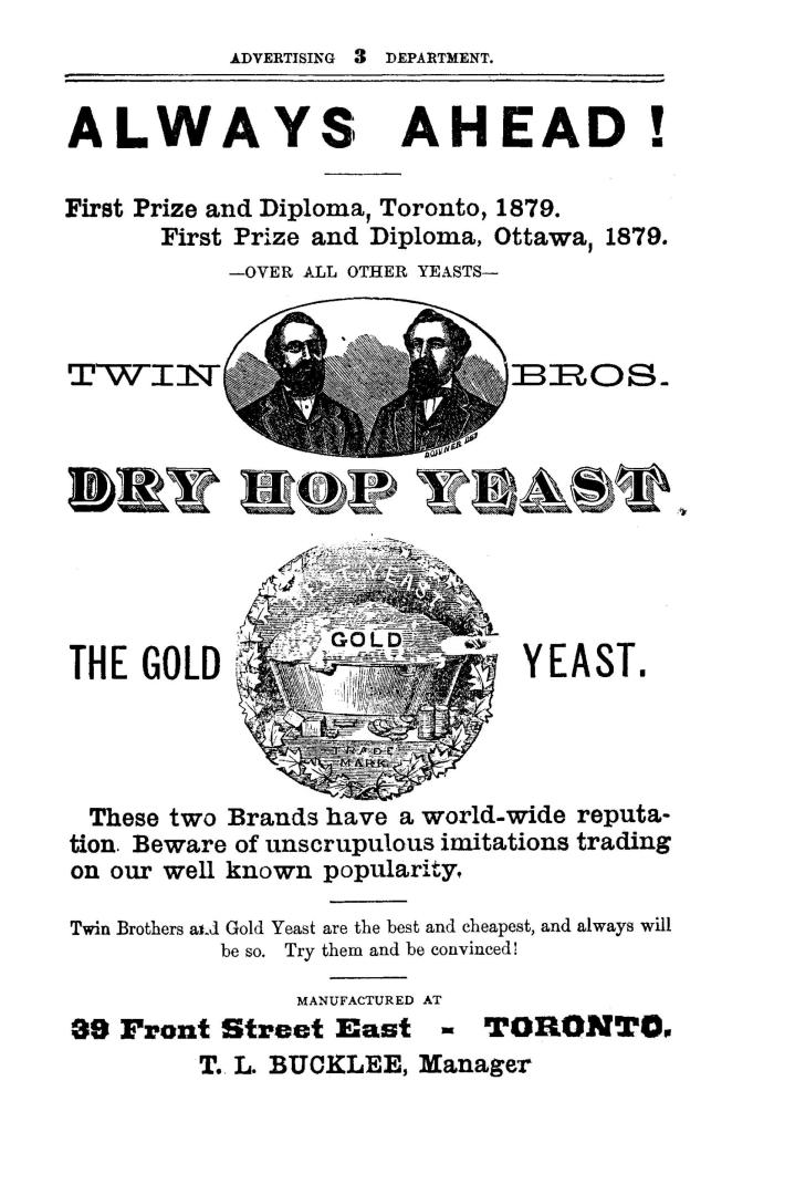 Toronto directory for 1880