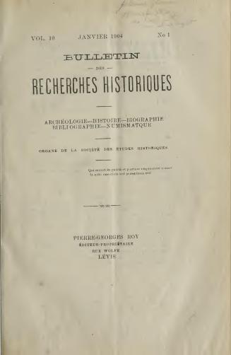 Recherches historiques