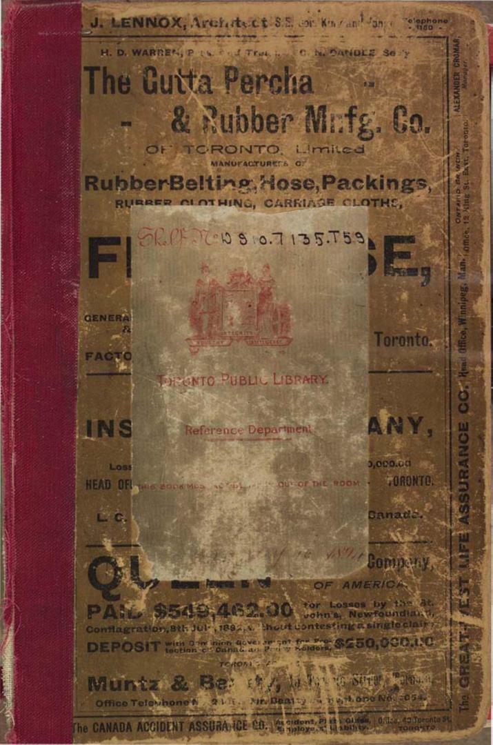 The Toronto city directory 1894