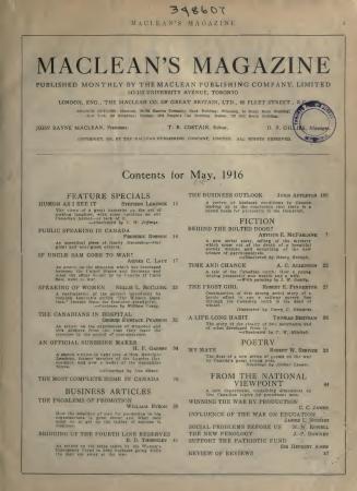 Maclean's, May-October 1916