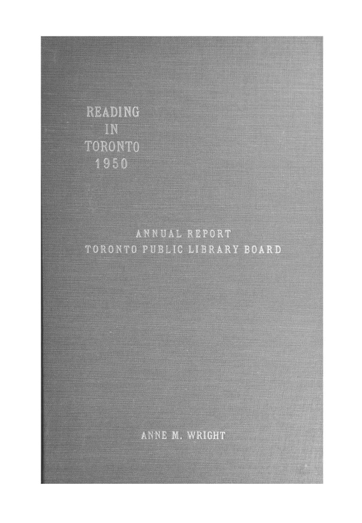 Toronto Public Library Board. Annual report 1950