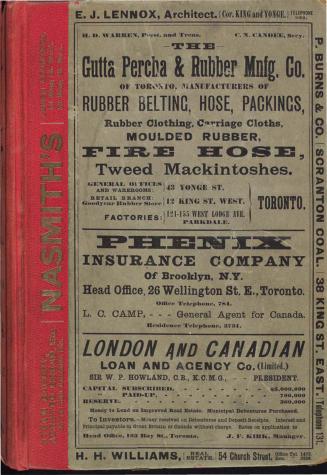 The Toronto city directory for 1891