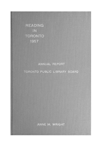 Toronto Public Library Board. Annual report 1957
