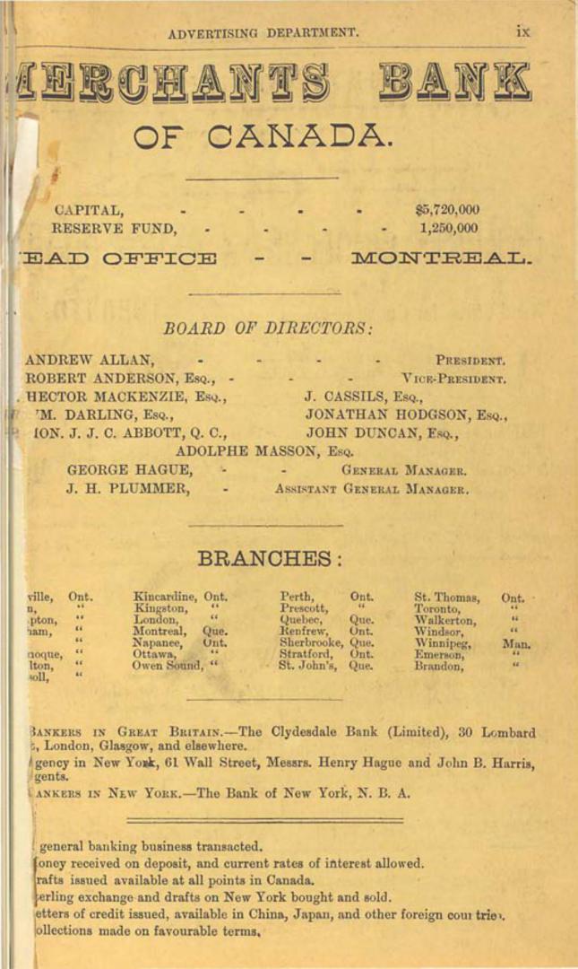 The Toronto city directory for 1885
