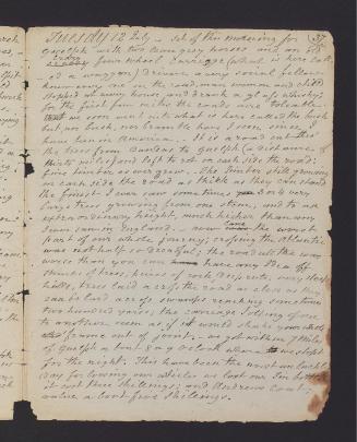 Diary of Benjamin Freure, July 12, 1836