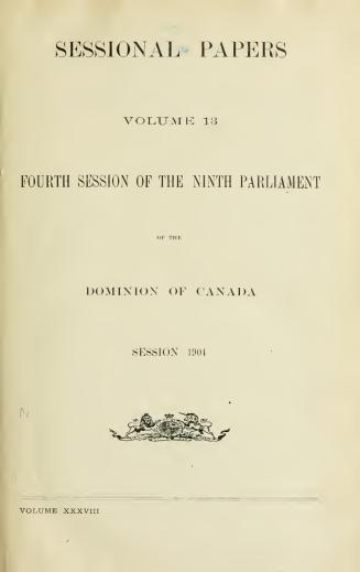 Sessional papers of the Dominion of Canada 1904