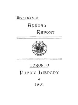 Toronto Public Library Board. Annual report 1901