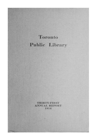 Toronto Public Library Board. Annual report 1914