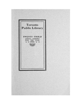 Toronto Public Library Board. Annual report 1906