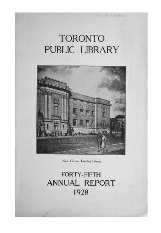 Toronto Public Library Board. Annual report 1928
