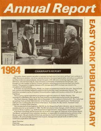 East York Public Library (Ont.). Annual report 1984