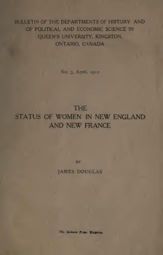 Status of women in New England and New France