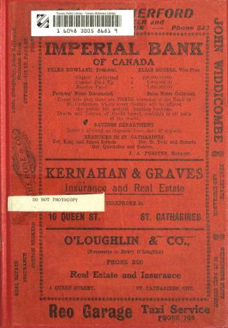 Vernon's city of St. Catharines street, alphabetical, business and miscellaneous directory