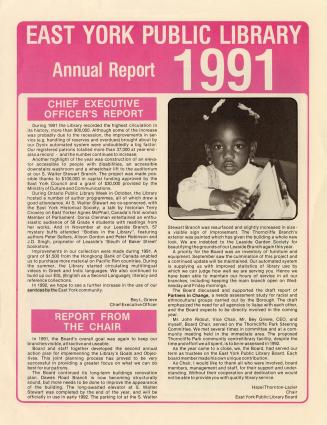 East York Public Library (Ont.). Annual report 1991
